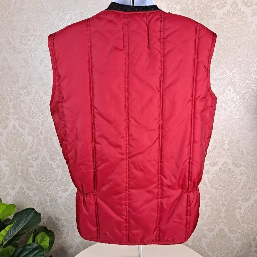 Walls' Blizzard-Pruf One Piece Suit Size Medium Red Vest Zip Front Pockets EUC - Picture 6 of 12